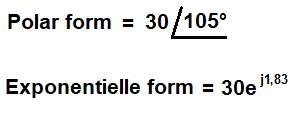 Polar Form in Exponentielle Konvertierungsbeispiel