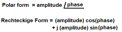 Polar Form in Rechteckige formel