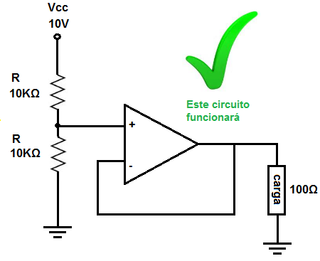 Circuito divisor de voltaje que funciona
