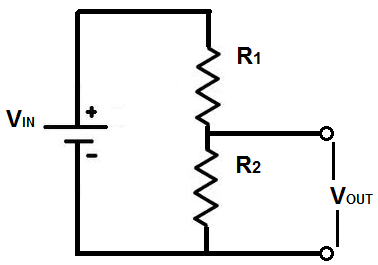 Divisor de voltaje entre 2 resistencias