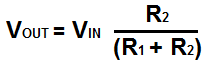Formula de divisor de voltaje entre 2 resistencias