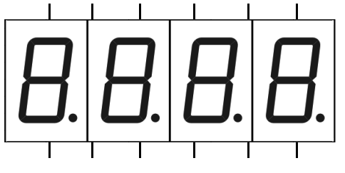 4-digit 7-segment LED display