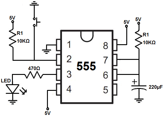 555 timer monostable circuit