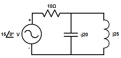 AC circuit in the frequency domain example