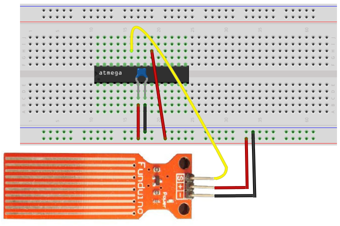 AVR liquid level sensor circuit