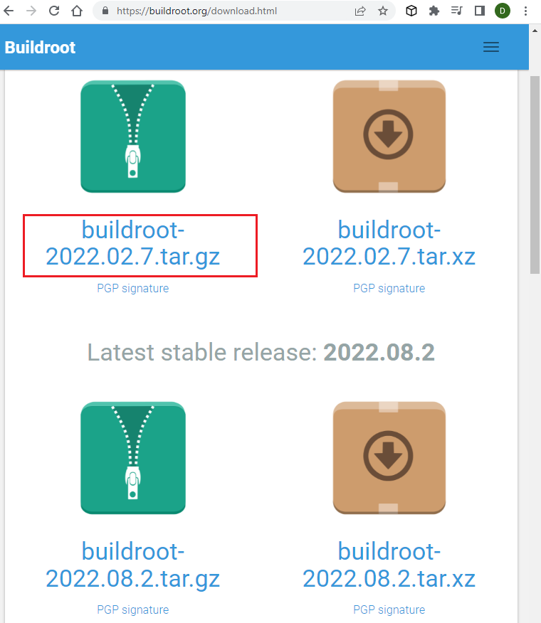 Buildroot download latest releases