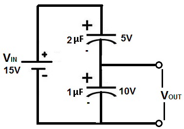 Capacitive DC Voltage Divider