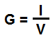 Conductance formula from current and voltage