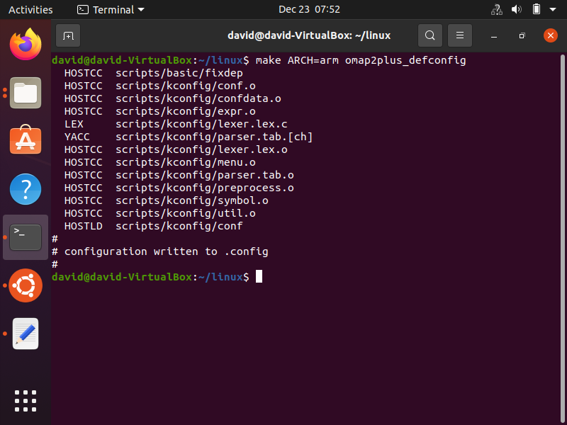 omap2plus_defconfig configuration for custom linux kernel source code