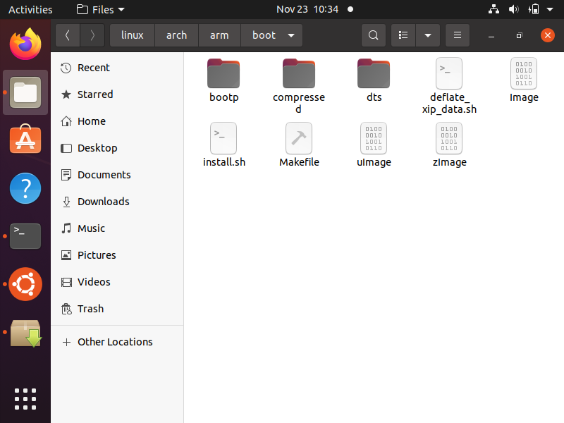 Custom linux kernel images on linux operating system