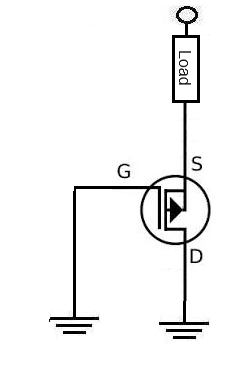 Driving a P-channel MOSFET