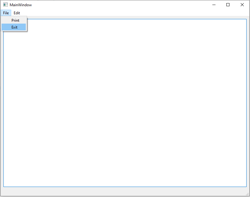 Exit menu item in a Qt widget in C++