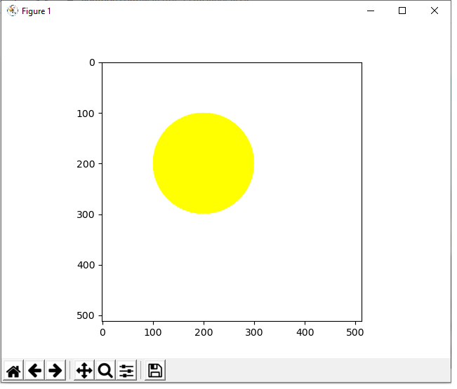 Filled circle created with the OpenCV circle() function