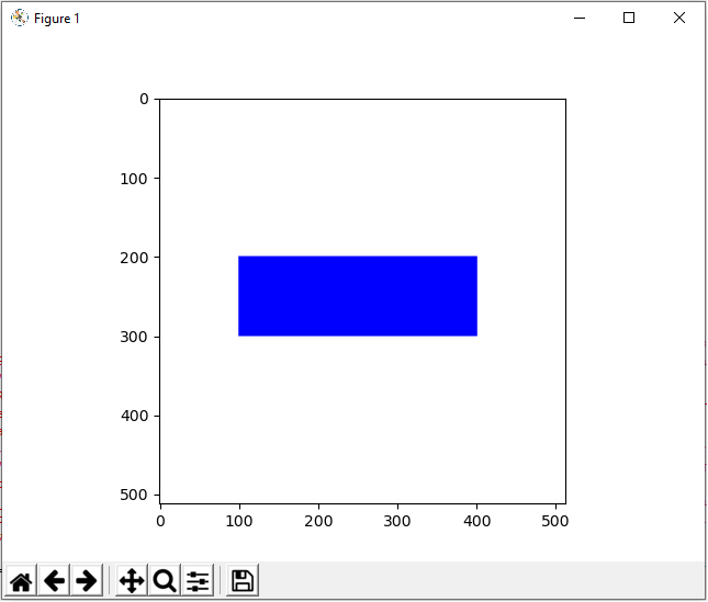 Filled rectangle created with the OpenCV rectangle() function