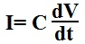 Formula for calculating current through a capacitor