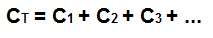 Formula for capacitors in parallel