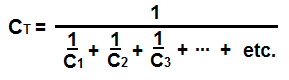 Formula for adding capacitors in series