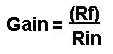 Gain output of Op Amp Formula