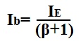 base current ib formula with beta