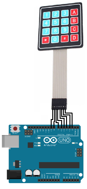Keypad with arduino circuit