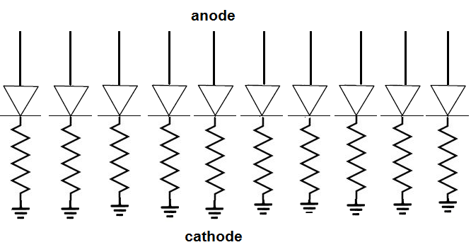 LED bar graph circuit schematic