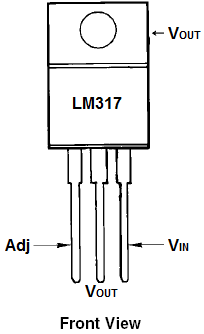 LM317 pinout diagram