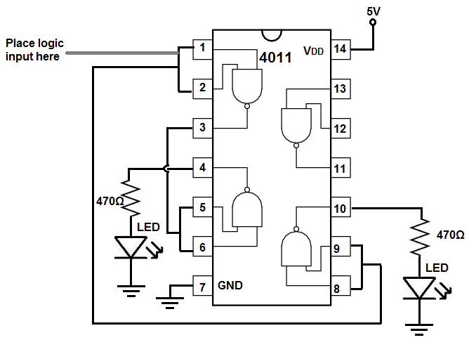 Logic probe circuit