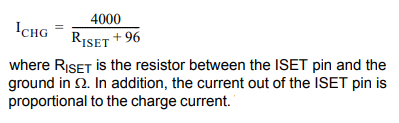 MC34673 charge current formula