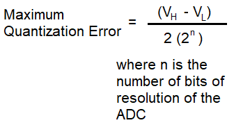 Maximum quantization error formula