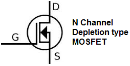 N channel depletion type MOSFET symbol