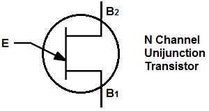 N channel unijunction transistor (UJT) symbol