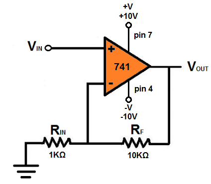 Non-inverting op amp circuit