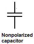 Nonpolarized capacitor symbol (ceramic)