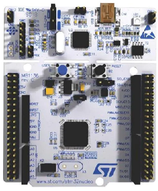 Nucleo STM32F446 board