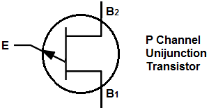 P channel unijunction transistor (UJT) symbol