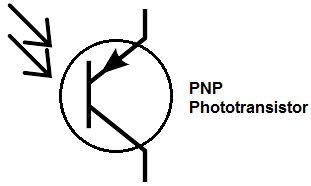 PNP phototransistor symbol