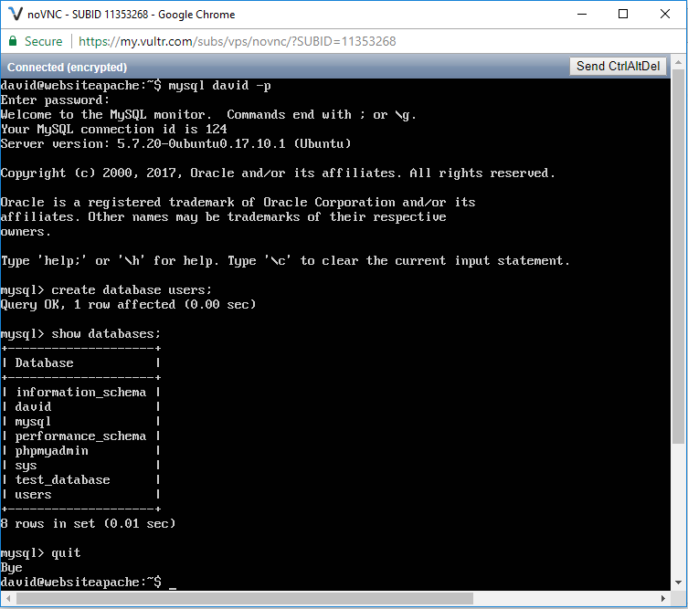 Running MySQL on apache web server in Linux