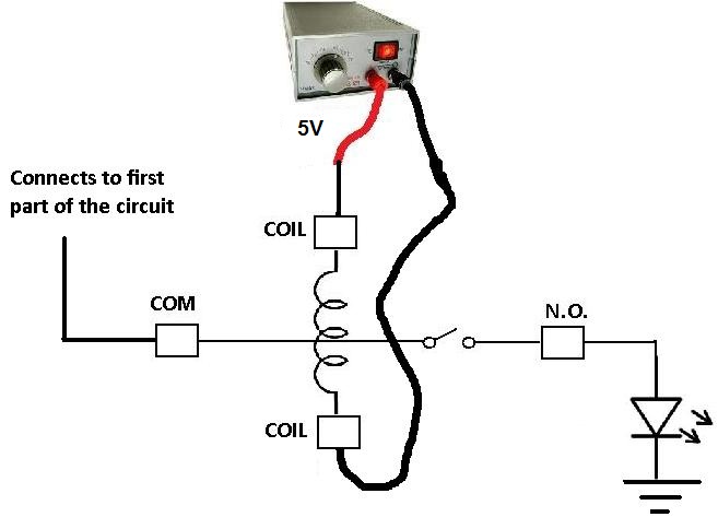 SPST relay circuit