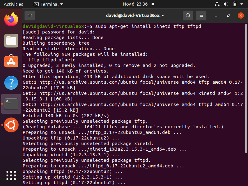 Setting up a TFTP server- Installing xinetd, tftp, tftpd