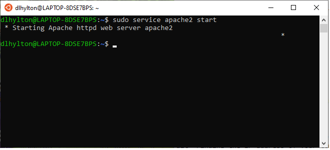 Starting apache web server in linux