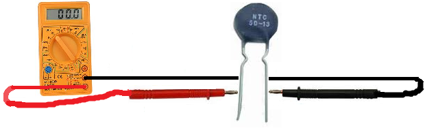 Testing a thermistor with a multimeter