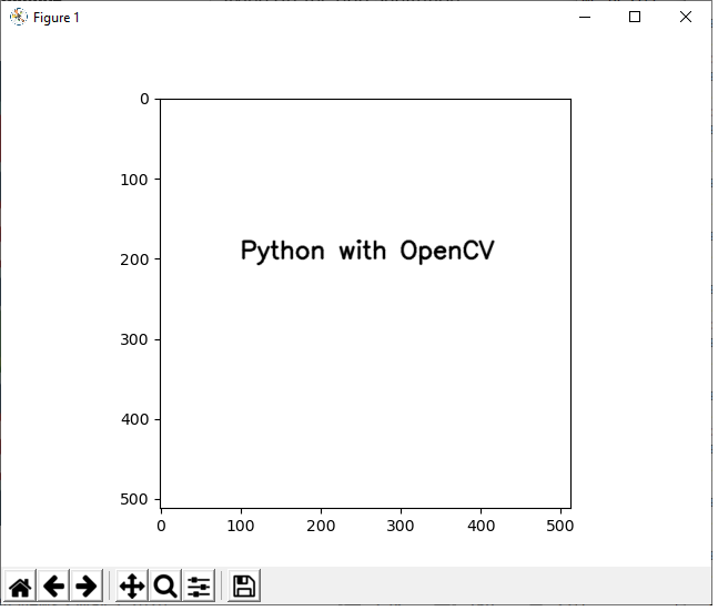 Text added to a blank image in Python using OpenCV