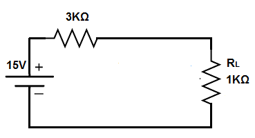 Thevenin's theorem circuit with multiple power sources simplified