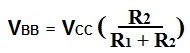 Formula for Vbb of a Transistor