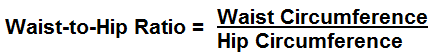 Waist-to-hip ratio formula