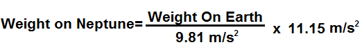 Weight on Neptune formula
