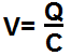 Capacitor voltage formula