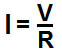 Current formula for ohm's law