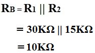 Example of the calculation of Rb of ac transistor analysis of mid frequency response