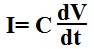 Formula for calculating current through capacitor